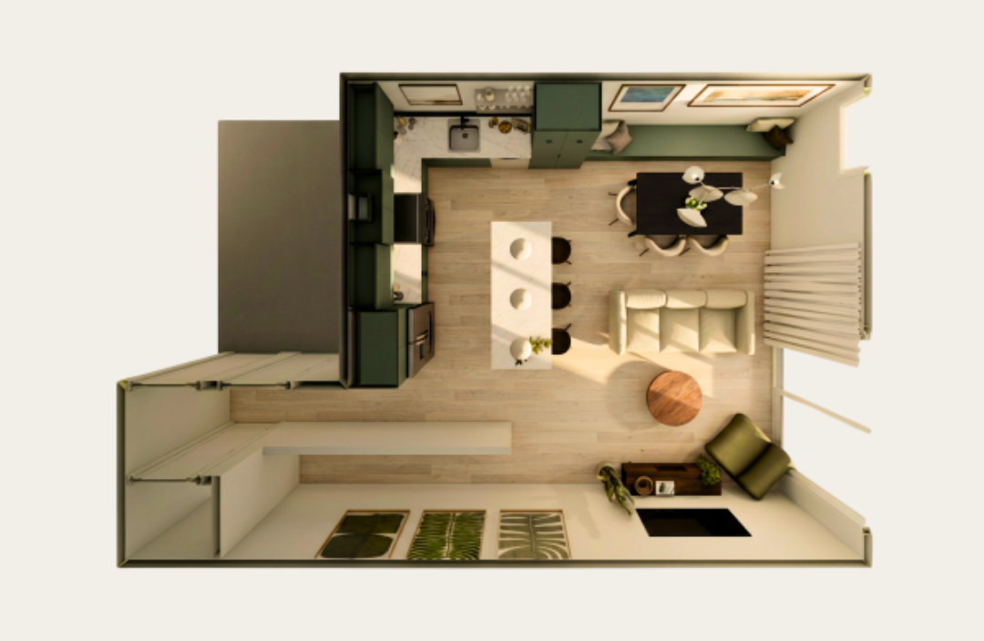 Élévation 3D intérieur